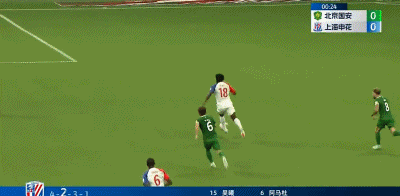 ⚽中超半场：恩加德乌头球建功 马莱莱失良机 国安暂1-0申花